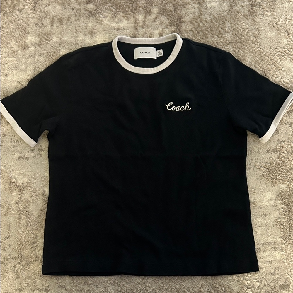 Coach Black Tee with White Accents